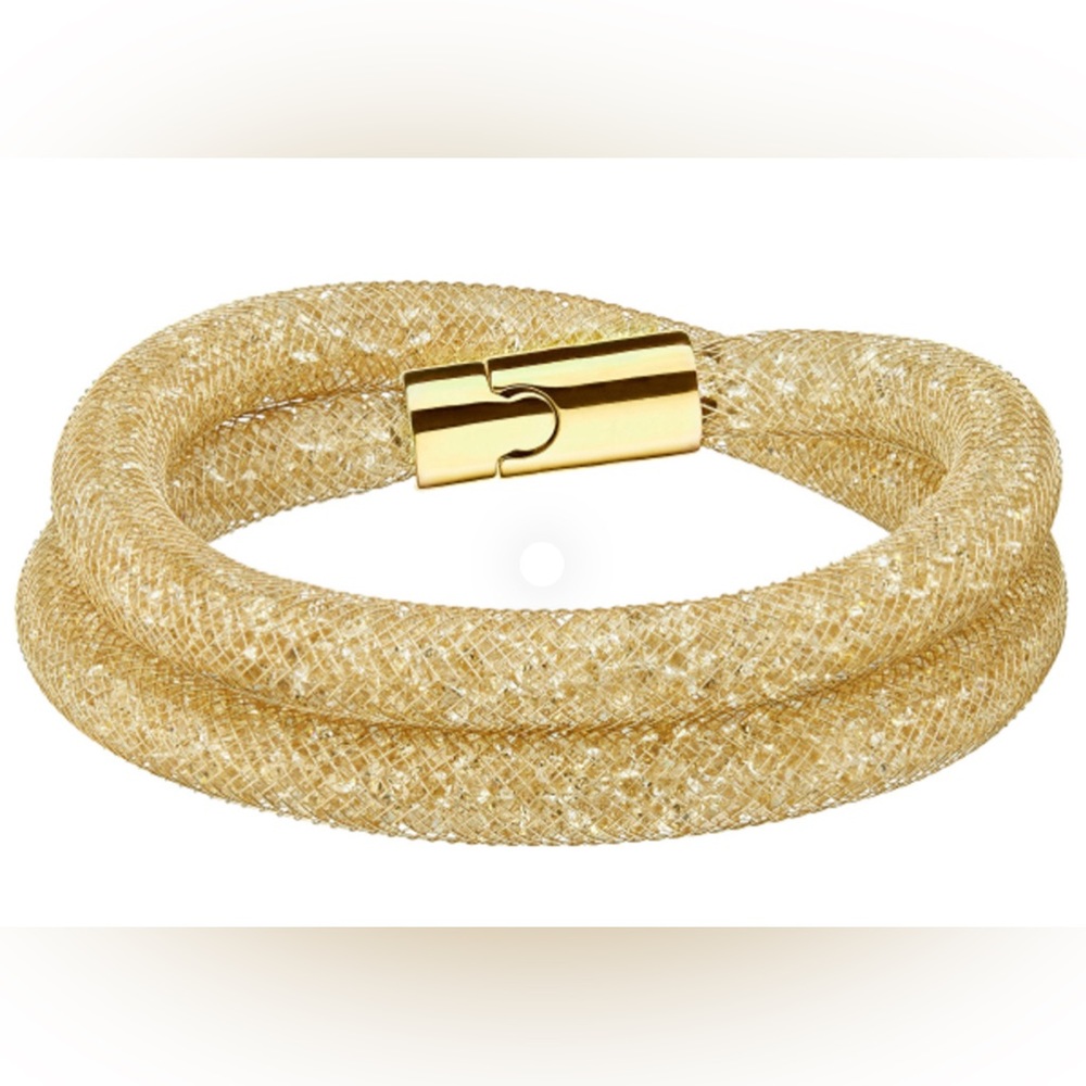 SWAROVSKI Stardust gold and white wrap bracelet